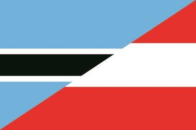 Fahne Flagge Botswana-Österreich Premiumqualität