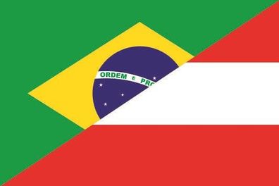Fahne Flagge Brasilien-Österreich Premiumqualität