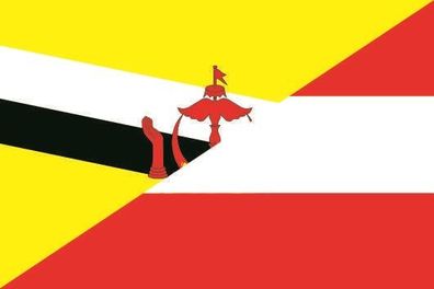Fahne Flagge Brunei-Österreich Premiumqualität