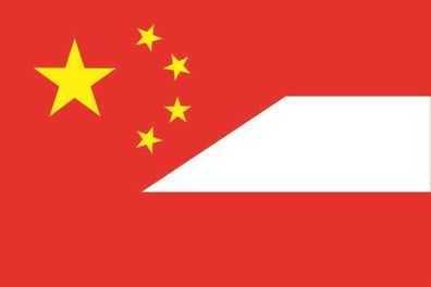 Fahne Flagge China-Österreich Premiumqualität
