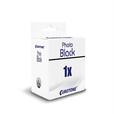 1 Eurotone Patrone Photo Schwarz ersetzt Canon CLI-521BK für Pixma MP 540 550 560 620