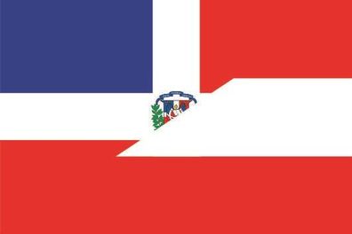 Fahne Flagge Dominikanische Repuplik-Österreich Premiumqualität
