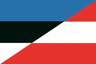 Fahne Flagge Estland-Österreich Premiumqualität
