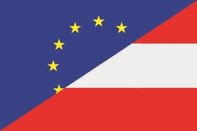 Fahne Flagge Europa-Österreich Premiumqualität