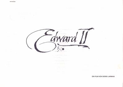 Edward II - Steven Waddington - Tilda Swinton - Annie Lennox - Presseheft