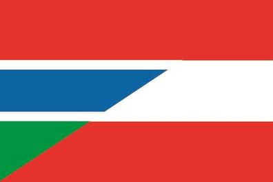 Fahne Flagge Gambia-Österreich Premiumqualität