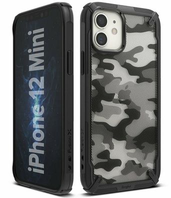 Ringke Fusion X Design Panzer Handyhülle Case für iPhone 12 Mini schwarz Camo
