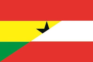 Fahne Flagge Ghana-Österreich Premiumqualität