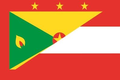 Fahne Flagge Grenada-Österreich Premiumqualität