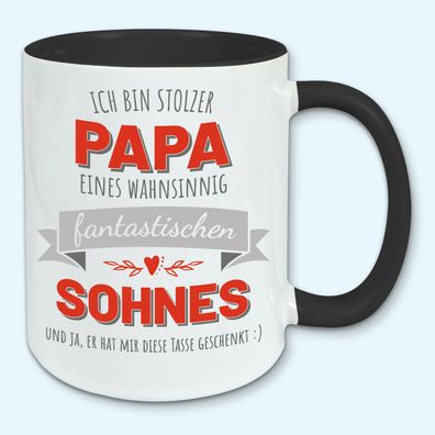 Tasse, Kaffeebecher, stolzer Papa eines fantastischen Sohnes, Ostern, Vatertag