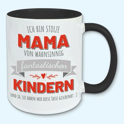 Tasse, Kaffeebecher, stolze Mama von fantastischen Kindern, Ostern, Muttertag