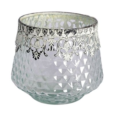 Fernet Branca Teelicht Glas Windlicht Kerzenhalter Glas Metall 513