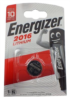 1 x Energizer Knopfzelle Batterie > Ultimate Lithium 3 Volts > CR2016