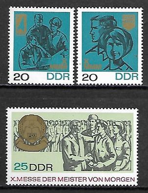 DDR postfrisch Michel-Nummer 1320-1322