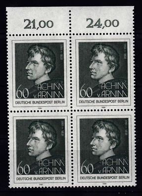 1981 Berlin MiNr. 637 ORd-Viererblock, postfrisch