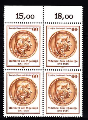 1981 Berlin MiNr. 638 ORd-Viererblock, postfrisch