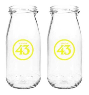 Licor 43 Milchflasche - 2er Set Milchglas Cocktailglas Likör Liquor 43er