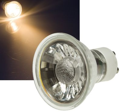 ChiliTec LED Strahler GU10 H50 COB 1 COB, 3000k, 400lm, 230V/5W, warmweiß