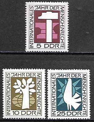 DDR postfrisch Michel-Nummer 1368-1370