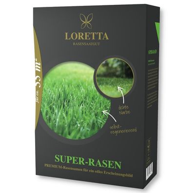 Loretta Superrasen Premium 1,1 kg Rasensamen Qualitätsamen Keimgarantie