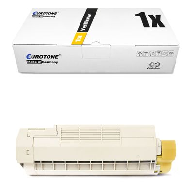 1 Eurotone Toner Yellow ersetzt OKI 43865721 für C 5850 5950 + MC 560