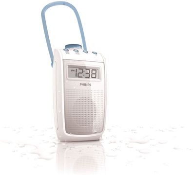 Philips AE2330 Tragbares Duschradio Radio Kofferradio UKW-/ MW-Tuner, LC-Display