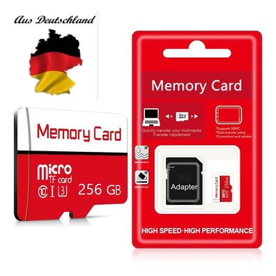 Micro SD Speicherkarte, 256GB! mit SD Adapter Aus Deutschland! Top! Preis!
