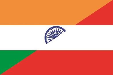 Fahne Flagge Indien-Österreich Premiumqualität