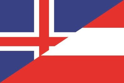 Fahne Flagge Island-Österreich Premiumqualität