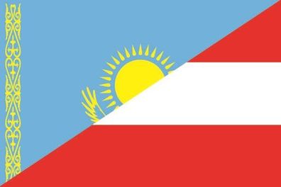 Fahne Flagge Kasachstan-Österreich Premiumqualität