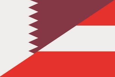 Fahne Flagge Katar-Österreich Premiumqualität
