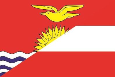 Fahne Flagge Kiribati-Österreich Premiumqualität