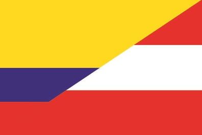 Fahne Flagge Kolumbien-Österreich Premiumqualität