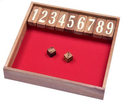 Jackpot Gr. L - 24 x 24 cm - Shut the Box - Gesellschaftsspiel aus Holz