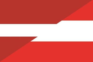 Fahne Flagge Lettland-Österreich Premiumqualität