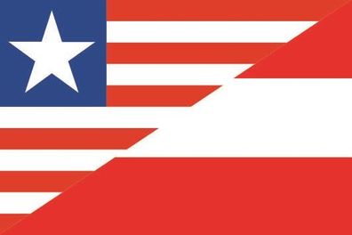 Fahne Flagge Liberia-Österreich Premiumqualität