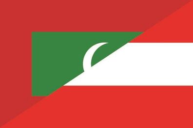 Fahne Flagge Malediven-Österreich Premiumqualität