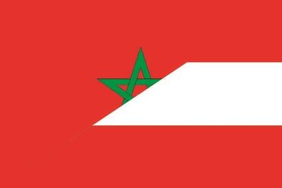 Fahne Flagge Marokko-Österreich Premiumqualität