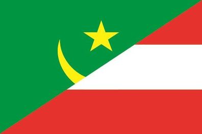 Fahne Flagge Mauretanien-Österreich Premiumqualität