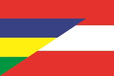 Fahne Flagge Mauritius-Österreich Premiumqualität
