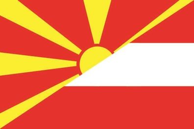 Fahne Flagge Mazedonien-Österreich Premiumqualität