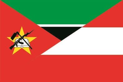 Fahne Flagge Mosambik-Österreich Premiumqualität