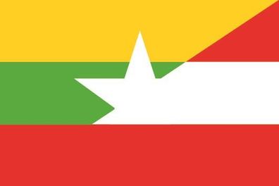 Fahne Flagge Myanmar-Österreich Premiumqualität