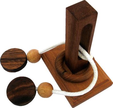 Tong Tang - Schnurpuzzle - Geduldspiel - Logikspiel aus Holz
