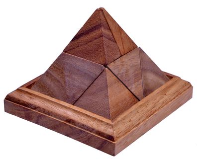 Spitze Pyramide - 3D Puzzle - Logikspiel aus Holz