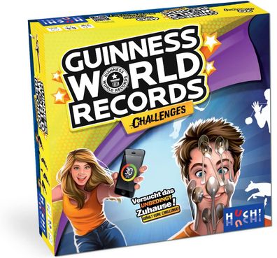HUCH! Guinness World Records Challenges Brettspiele Familienspiele Kinderspiele
