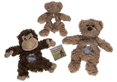 1 Plüschtier Affe o. Bär, 25cm Stofftiere Kuscheltiere Affen Bären Geschenkidee Tiere