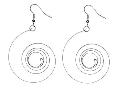 Spirale Metall Ohrringe Ohrstecker Miniblings Hänger Geometrie Formen Unikat