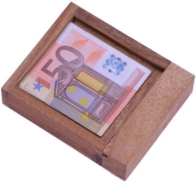 Money - Der Geldschein-Tresor - Zauberkiste - Logikspiel aus Holz mit "Inhalt"