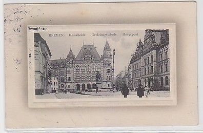 65159 Ak Bremen Domsheide Gerichtsgebäude Hauptpost 1912
